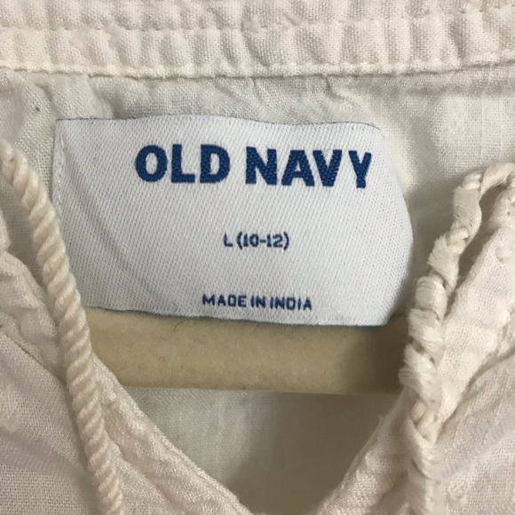 Cream colored (Girls) blouse size 10/12 (from Old Navy) - Picture 2 of 3